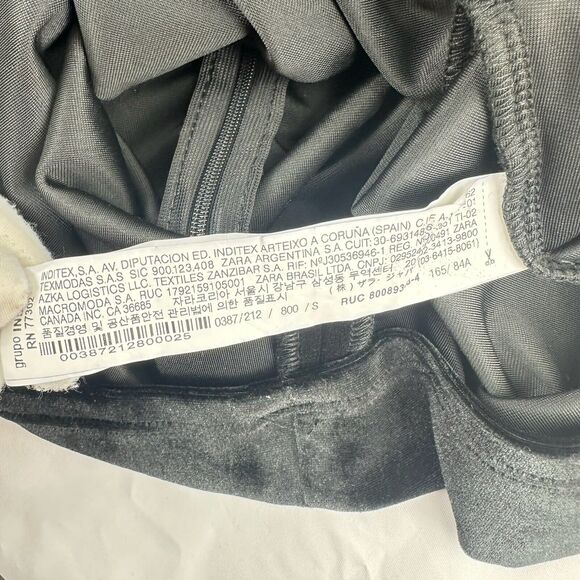 Zara Black Velvet Open Cut Front Halter Tie Mini Dress Sz S - Picture 7 of 8